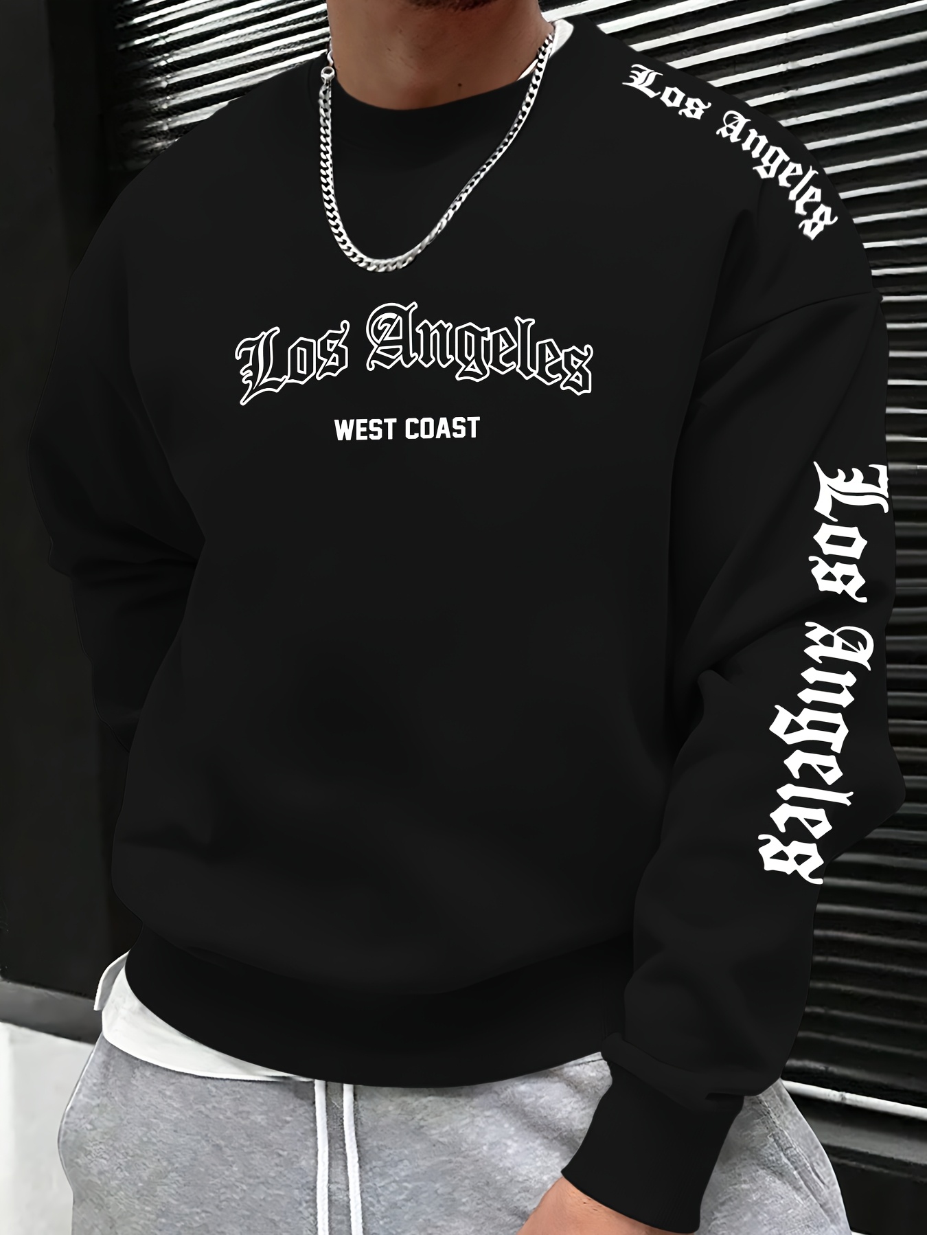Eve Party - Sweatshirt Pria Leher Bulat dengan Cetakan