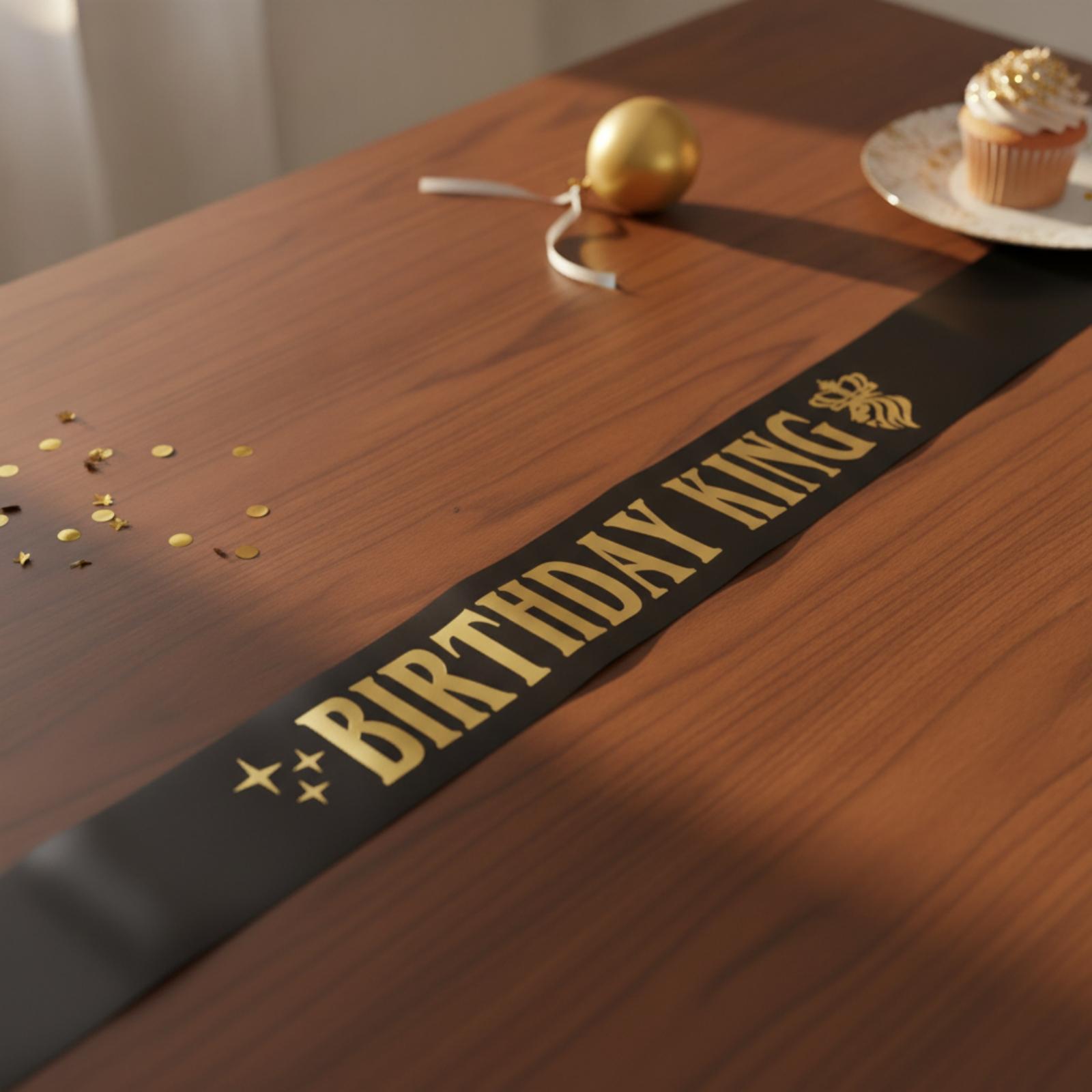 Birthday Sash Glitter - Mahkota Pesta Ulang Tahun dengan Pita