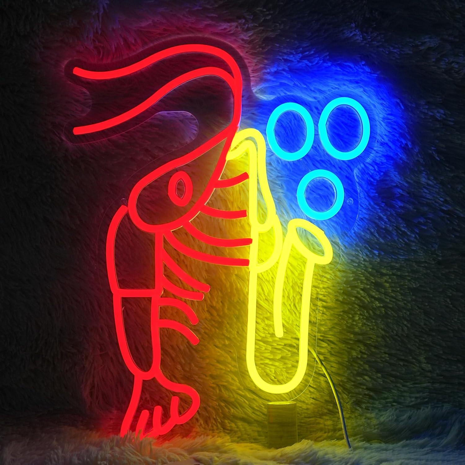 Neon Sign Party - Lampu Neon Saxophone Lobster, Musik Jazz