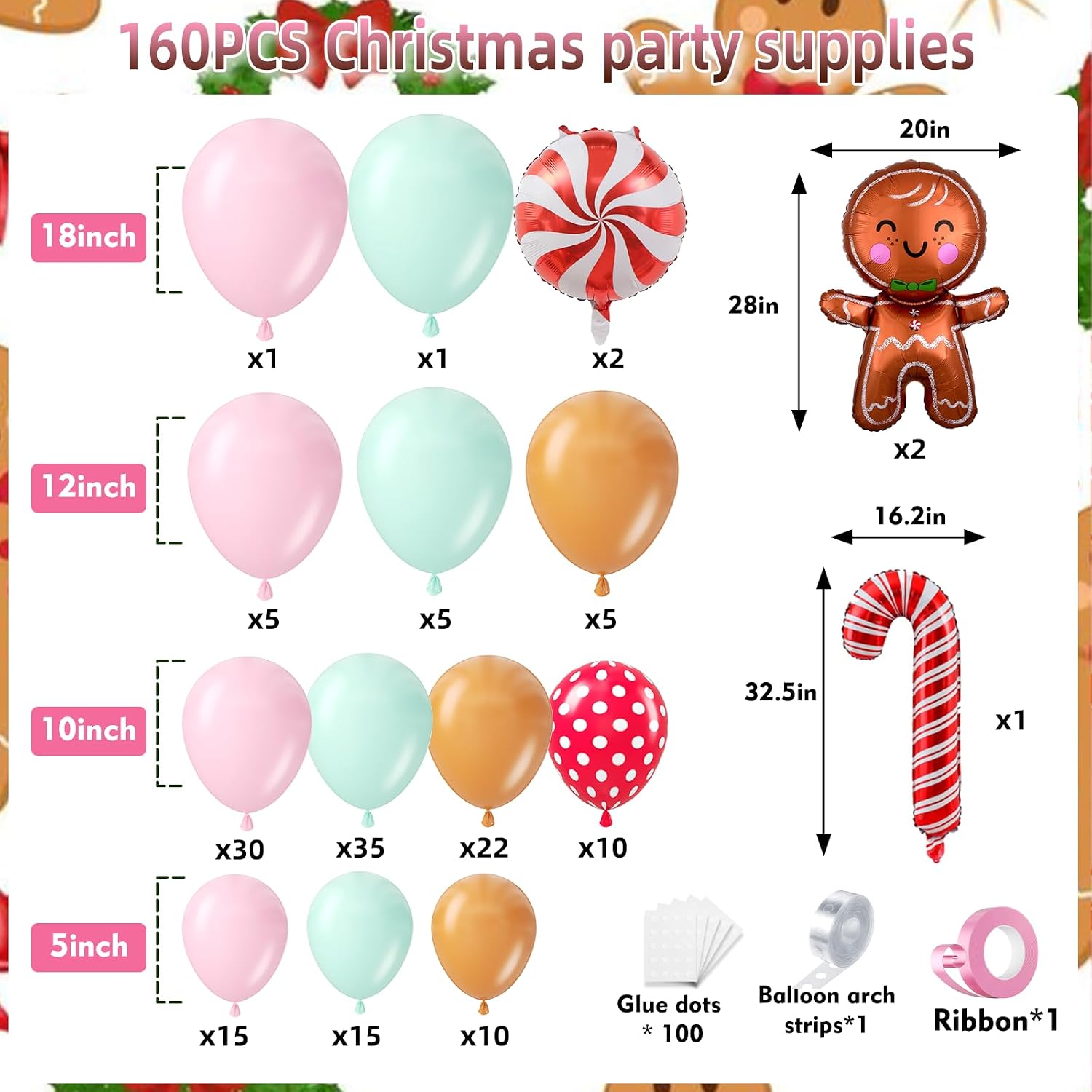 160Pcs Kit Dekorasi Balon Nata - Balloon Arch Kit ulasan dan harga