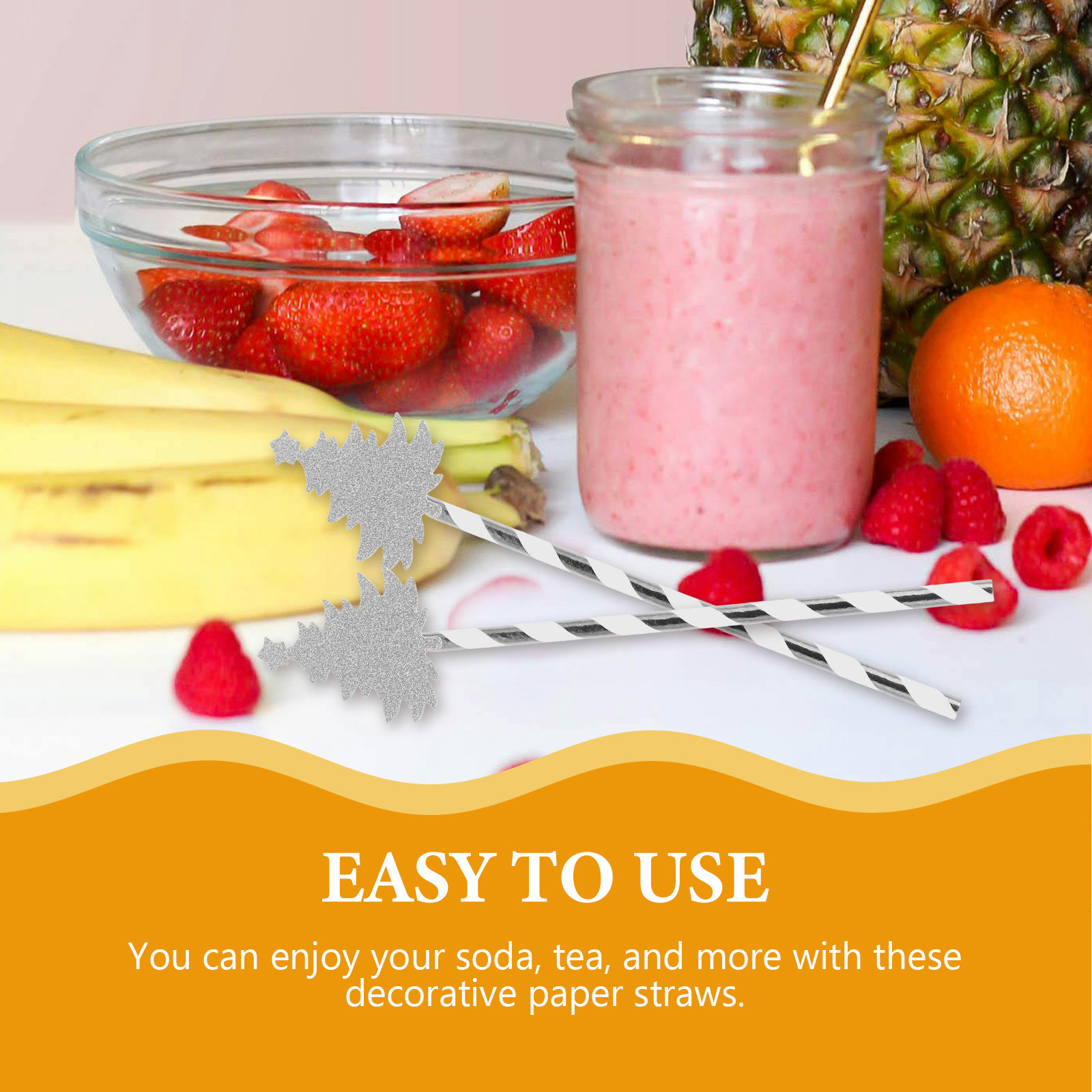 25Pcs Sedotan Kertas Sekali Pa - Paper Straw Color ulasan dan harga
