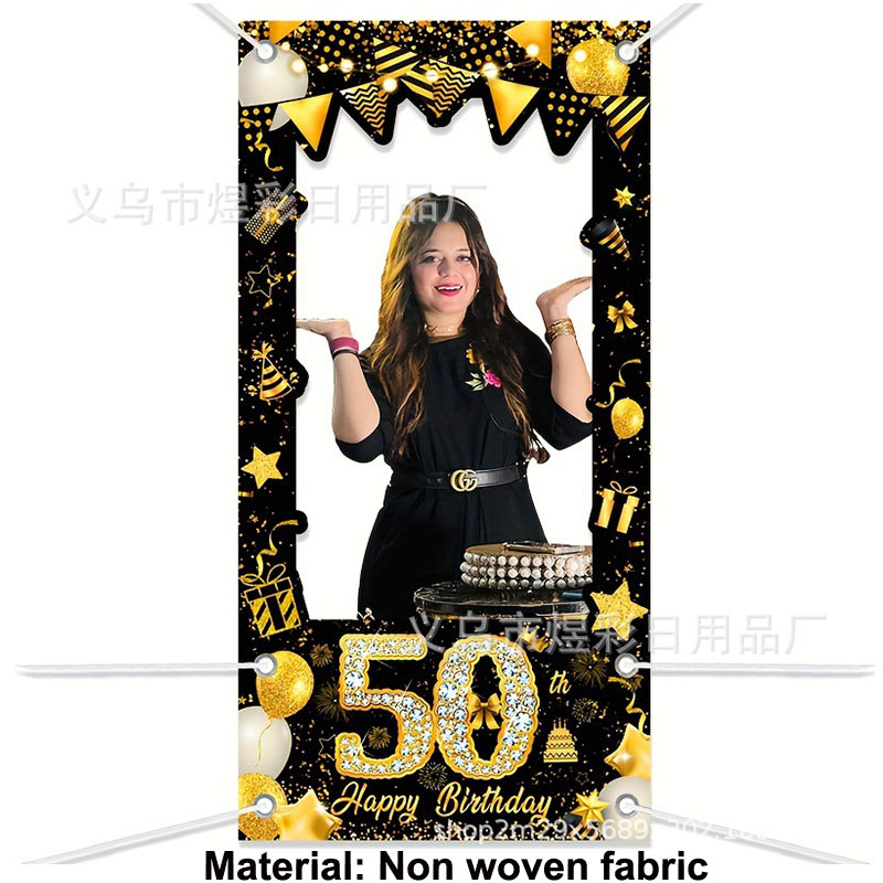 Dekorasi Ulang Tahun ke-50 Hit - Party Banner Gold ulasan dan harga