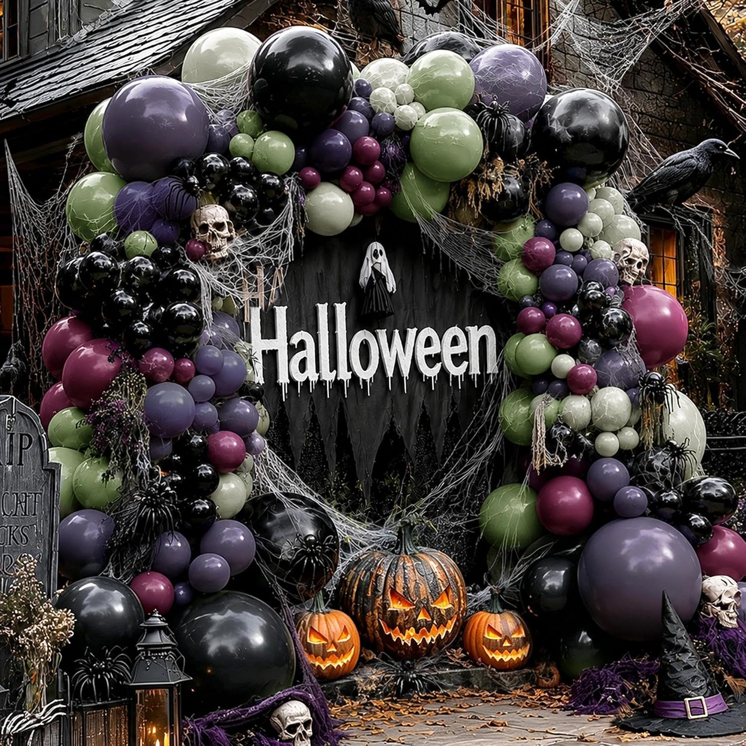 Kit Balon Lengkung Halloween S - Balloon Arch Kit ulasan dan harga