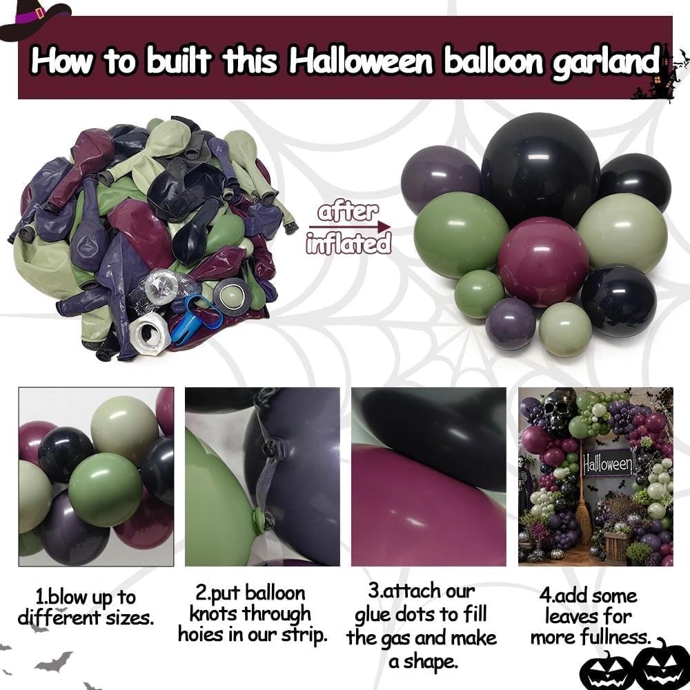 Kit Balon Lengkung Halloween S - Balloon Arch Kit ulasan dan harga
