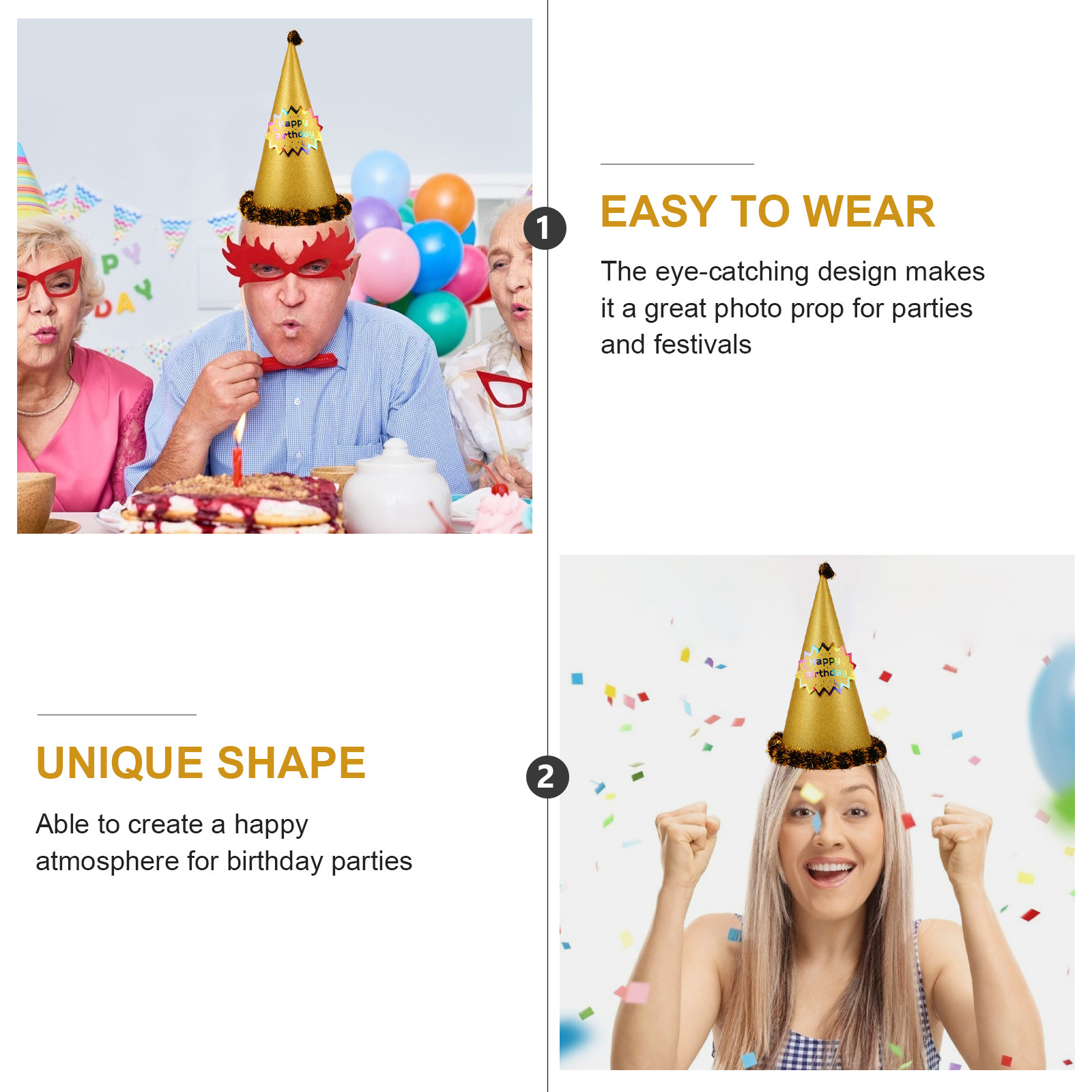 Topi Pesta Kerucut Berkilauan  - Party Hat Cone ulasan dan harga
