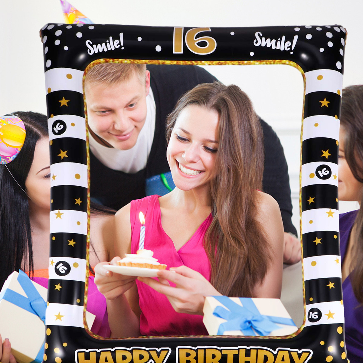 Bingkai Foto Selfie Tiup, Prop - Photo Booth Frame ulasan dan harga