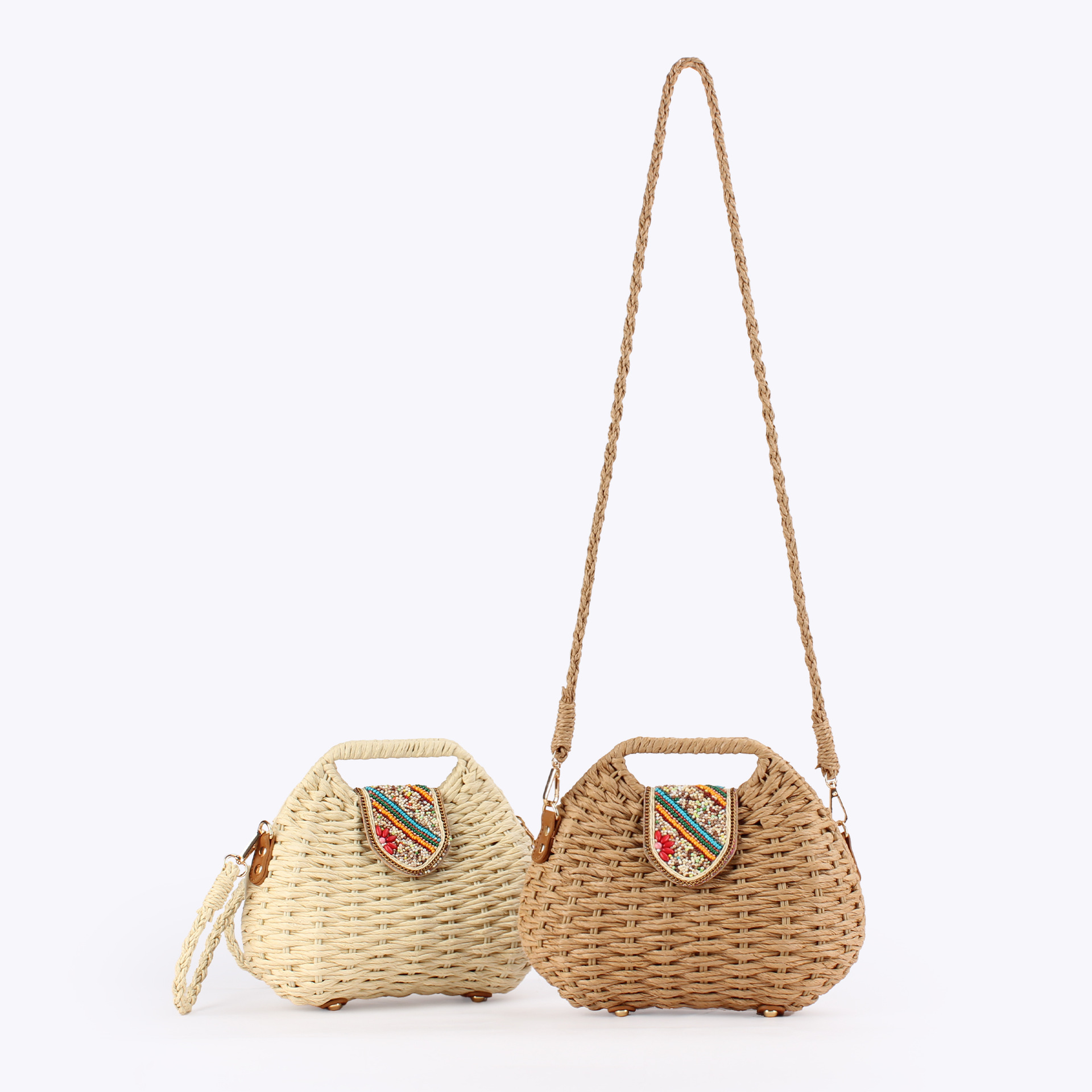 Tas Tangan Wanita Manik-Manik  - Paper Straw Color ulasan dan harga