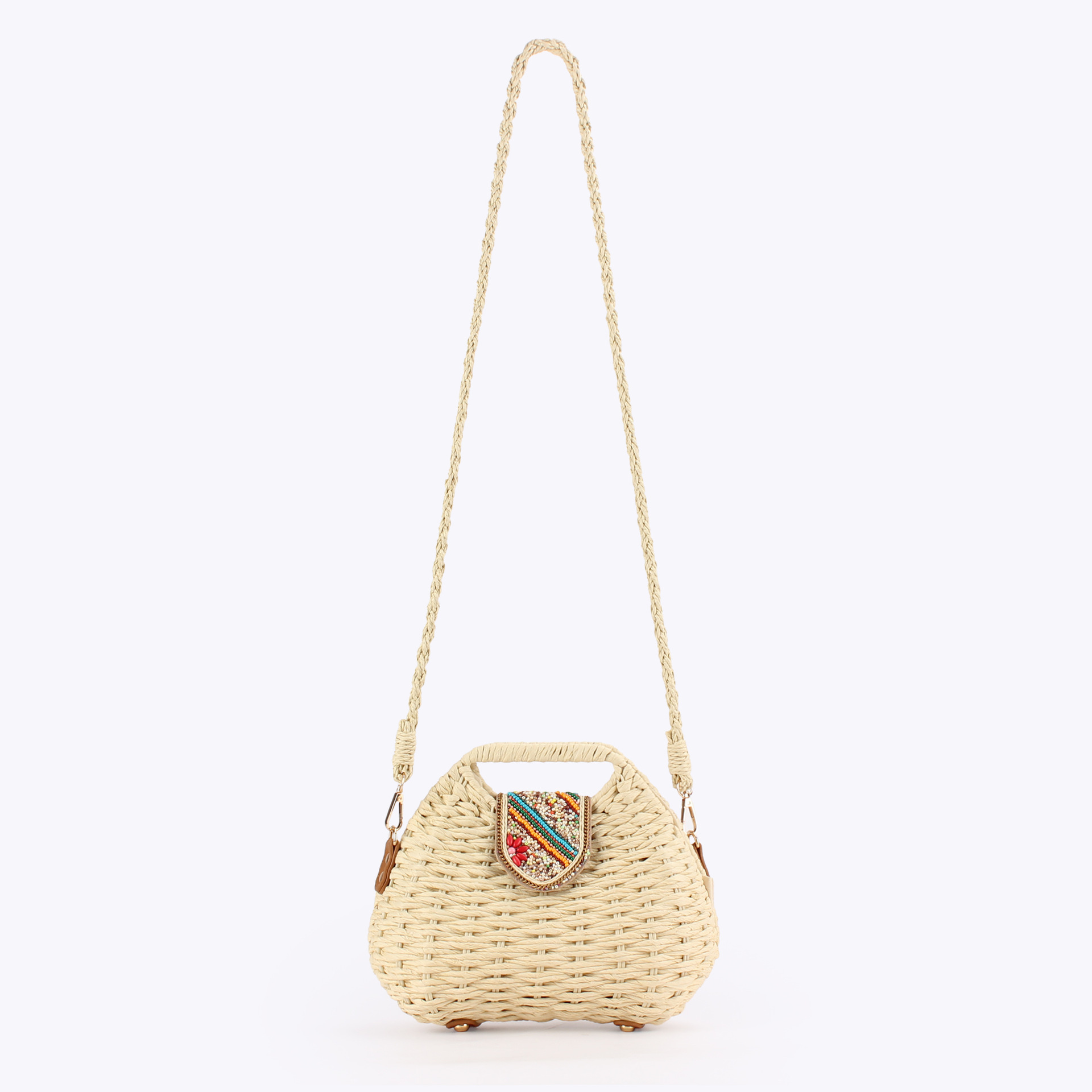 Tas Tangan Wanita Manik-Manik  - Paper Straw Color ulasan dan harga
