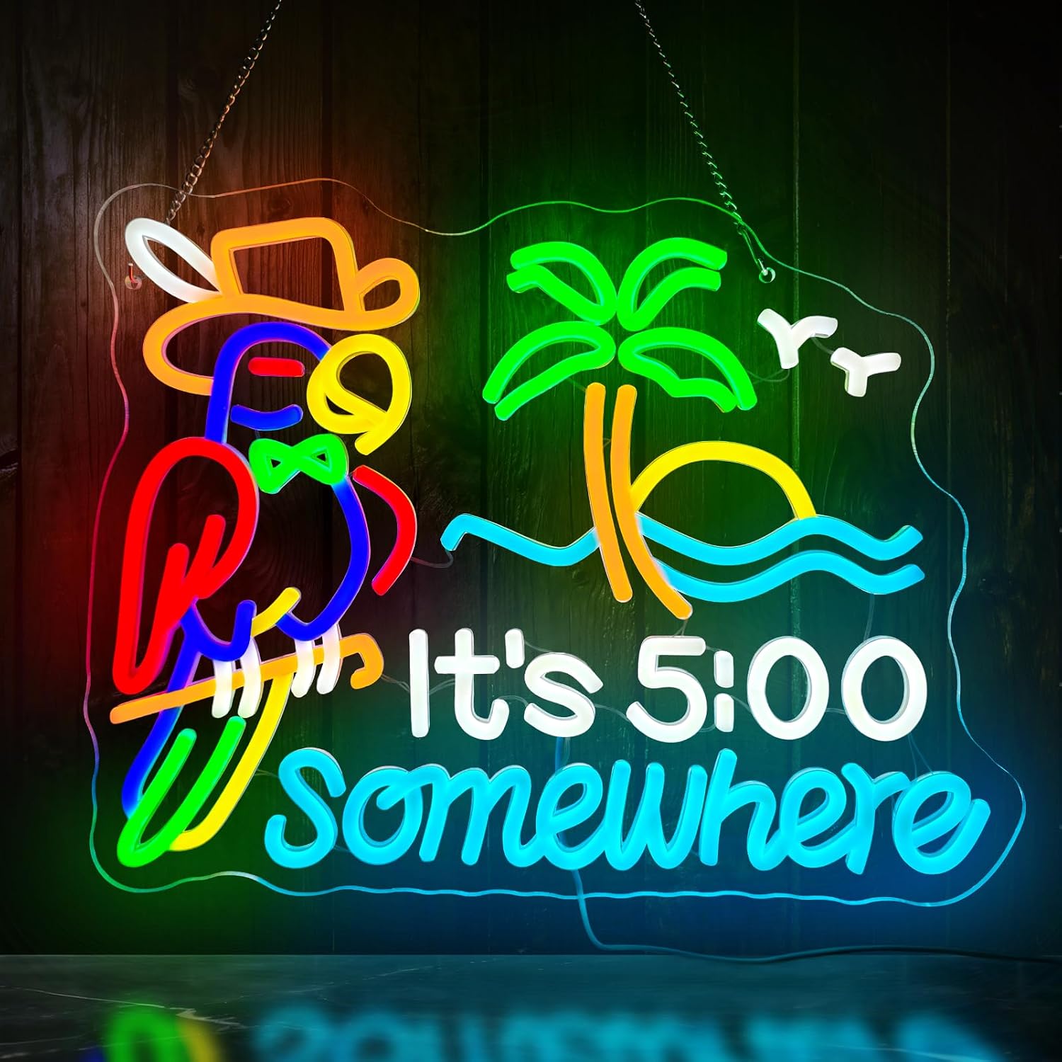 Lampu Neon LED USB Bentuk Buru - Neon Sign Party ulasan dan harga