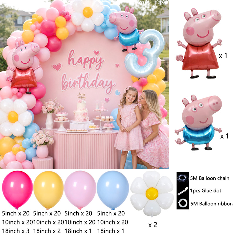 Kit Dekorasi Balon Bertema Pep - Balloon Arch Kit ulasan dan harga